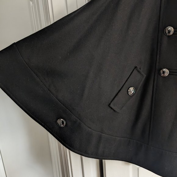 Kenneth Cole New York Black Hooded Cape - Picture 3 of 9